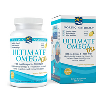 Nordic Naturals Ultimate Omega Xtra + D3, Lemon - 60 minkštosios kapsulės