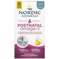Nordic Naturals Postnatal Omega-3 Lemon 560 mg - 60 minkštųjų gelių