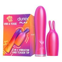 Durex Play Vibe & Tease 2in1 vibratorius su stimuliuojančiu antgaliu