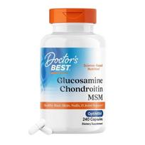 Doctor's Best Gliukozaminas chondroitinas MSM su OptiMSM - 240 Veg kapsulių
