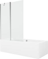 Vonia Mexen Cube su apdaila ir stiklo sienele, 180x80 cm + 120 cm
