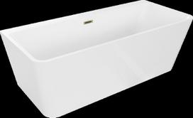 Vonia Mexen Volta su sifonu, 170 x 75 cm, White+Gold