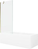 Vonia Mexen Cubik su apdaila ir stiklo sienele, 160x70 cm + 80 cm