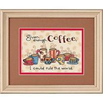 Siuvinėjimo rinkinys Dimensions „Enough Coffee“, 18×13 cm, kavos mylėtojams