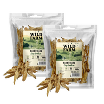 WILD FARM triušio ausys 2x300g skanėstai šunims