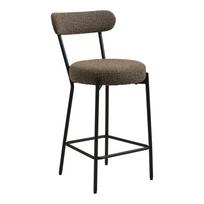 Rudos spalvos iš audinio baro taburetė (sėdynės aukštis 65 cm) Badalona – House Nordic