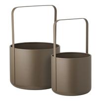 Iš metalo gėlių vazonų dangteliai 2 vnt. ø 24,5 cm Tule – House Nordic
