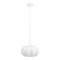 Baltos spalvos kabantis šviestuvas ø 28 cm su tekstiliniu gaubtu Coventry – House Nordic