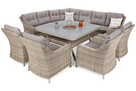 Lauko baldų komplektas Windsor Corner, Beige / Beige Melange