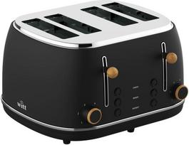 Witt Premium Wood four-slice toaster, black (61120068)