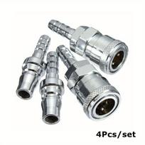 4 vnt. 8 mm dujų žarnos varinis antgalis greito atjungimo jungtis kemperiui, automobiliui, automobilių priedai, interjero dalys, automobilių produktai automobiliui 4pc sidabras