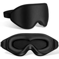 3D Miego Akių Kaukė Nulis Akių Spaudimo 3D Kontūruota Miego Kaukė Minkšta Patogi Akių Uždanga 100% Blokuoja Šviesą juoda