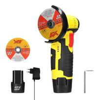 12 V kampinis šlifuoklis rankinis nešiojamas elektrinis šlifuoklis Keraminių plytelių medienos daugiafunkcis EU adapter&2 batteries