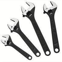 4pcs Adjustable Wrench Set Wrenches Sets: 6, 8, 10, 12 Inch Chrome Vanadium Steel for Automotive Plumbing and Household Repairs 4-Piece Adjustable Wrench Set juoda