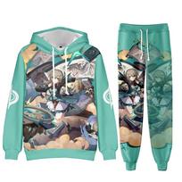 Anime Honkai: Star Rail Hoodies Kelnės Rinkiniai 3D Spausdinimas Vyrai Moterys Palaidinė Sportinis Kostiumas Apranga Vyriškas Paltas Hoody Megztinis 2vnt Kostiumas S gray