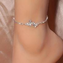 1PC Women's Fashion Trendy Butterfly Foot Chain Zircon Accessories Suitable for Date, Party, Festival Gifts-6239