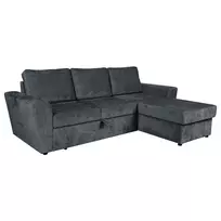 Kampinė sofa - lova INGMAR anthracite