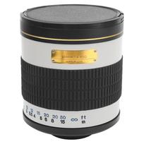 500mm F6.3 teleobjektyvinis veidrodinis objektyvas su adapterio žiedu Olympus M43 tvirtinimui be veidrodžio kamerai Blanc balta