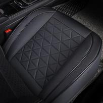 Naujas priekinės automobilio sėdynės užvalkalas PU oda Automobilių sėdynės pagalvėlė Automobilių sėdynės apsauga Universali automobilio kėdės pagalvėlė Kilimėlis Automobilių priedai juoda