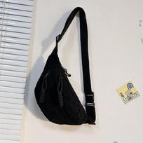 Įprasti velveto diržo krepšiai moterims Fanny Pack Moteriškas bananinis juosmens krepšys Klubo piniginė, pečių skersinis krūtinės krepšio kišenė juoda