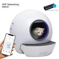 ELS PET Savaime išsivalantis automatinis kačių kraiko dėžė - Valdymas per programėlę, Išmanus stebėjimas, Bekvapis, Itin didelės talpos kelioms katėms white-APP-60L