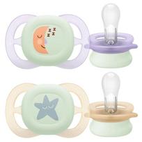 Philips Avent Ultra Start Night, Tamsoje šviečiantis čiulptukas,0-2 mėn. - 2 vnt.