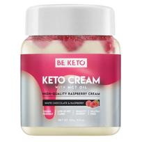 BeKeto Keto baltojo šokolado ir aviečių kremas su MCT aliejumi - 250 g