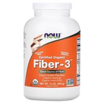 Now Foods Fiber-3, Dietinių skaidulų milteliai - 454 g