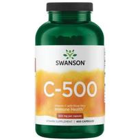 Swanson Vitaminas C su rožių krūmokšniais 500 mg - 250 kapsulių