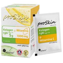 Aliness proSkin Žuvies kolagenas 5 g + vitaminas C 1000 mg, Citrina - 30 paketėlių