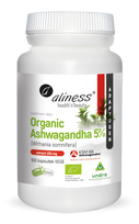 Allines Organic Ashwagandha 5% KSM-66 200 mg - 100 kapsulių