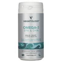 Vegetology Omega 3 EPA ir DHA + vitaminas D3 - 60 kapsulių