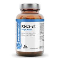 Pharmovit Vitaminai K2+D3-Vit - 60 kapsulių