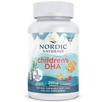 Nordic Naturals Vaikų DHA Omega-3 250 mg, St RAW berry - 360 mini kapsulių