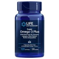 Life Extension Super Omega-3 Plus EPA/DHA, Sezamo ligninai, Alyvuogės, Krilis ir astaksantinas EU - 120 minkštųjų gelių
