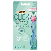 Sisteminis skustuvas ir keičiamos galvutės Bic Soleil Click Sensitive, 3 vnt