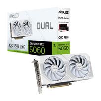 Graphics Card|ASUS|NVIDIA|GeForce RTX 5060|8GB|GDDR7|128 bit|PCI Express 5.0|Active|DUAL-RTX5060-O8G-WHITE|DUAL-RTX5060-O8G-WHITE