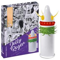 Egzo Jolly Roger - prezervatyvas su spygliukais ir taškeliais - 1 vnt