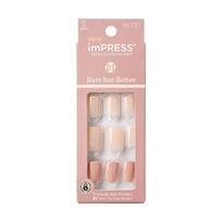 Priklijuojami nagai imPRESS Press-On Manicure Bare But Butter Short Nails Nude, 30 vnt., S dydis