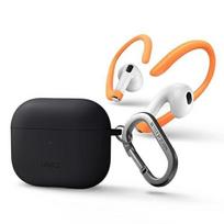 UNIQ Uniq Nexo dėklas, skirtas AirPods 3 ausinėms + ausų kabliukai, silikoninis – pilkas