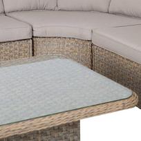 Staliukas PACIFIC 120x80xH46/65cm, pilkšvai smėlio spalvos