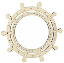 MP Studia faneros siuvinėjimo rėmelis „Vairas“, 4 mm, 23,5×23,5 ir 13×13 cm