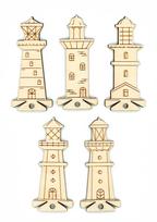 Siūlų laikikliai siuvinėjimui „Švyturiai“ 10 vnt., 4 mm fanera, 3.5×8 cm