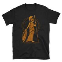 Ancient Greek Goddess Athena Retro Printed T-Shirt 100% Cotton O-Neck Summer Short Sleeve Casual Mens T-shirt Size S-3XL S juoda