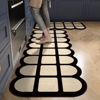 Virtuvės grindų kilimėlis PVC vandens sugeriantis neslystantis kilimas namų dekoras prabangus kilimas sugeriantis ilgas juostinis zoninis kilimas Alfombra De Cocina 50x80cm