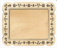 Kalėdinis medinis rėmelis „Naujieji metai“ 10x13 cm, 4 mm fanera