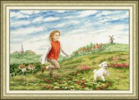 Zolotoe Runo siuvinėjimo rinkinys kryželiu „Vasariška vasara“, Aida 18, 31×46