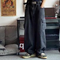 Baggy Jeans Kelnės Vyriškos džinsinės kelnės Juodos plačios kelnės Vyriški džinsai Oversize Cargo Korėjos gatvės apranga Hip Hop Harajuku S juoda