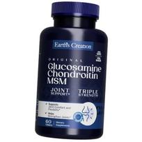 Gliukozaminas Chondroitinas MSM, Glucosamine, Chondroitin, MSM, Earth's Creation 60 tabl. (03604005) 60tab