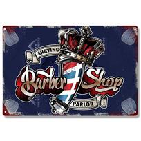 aluminum plate Real barber, painting on the barbershop wall, metal, 20x30 cm